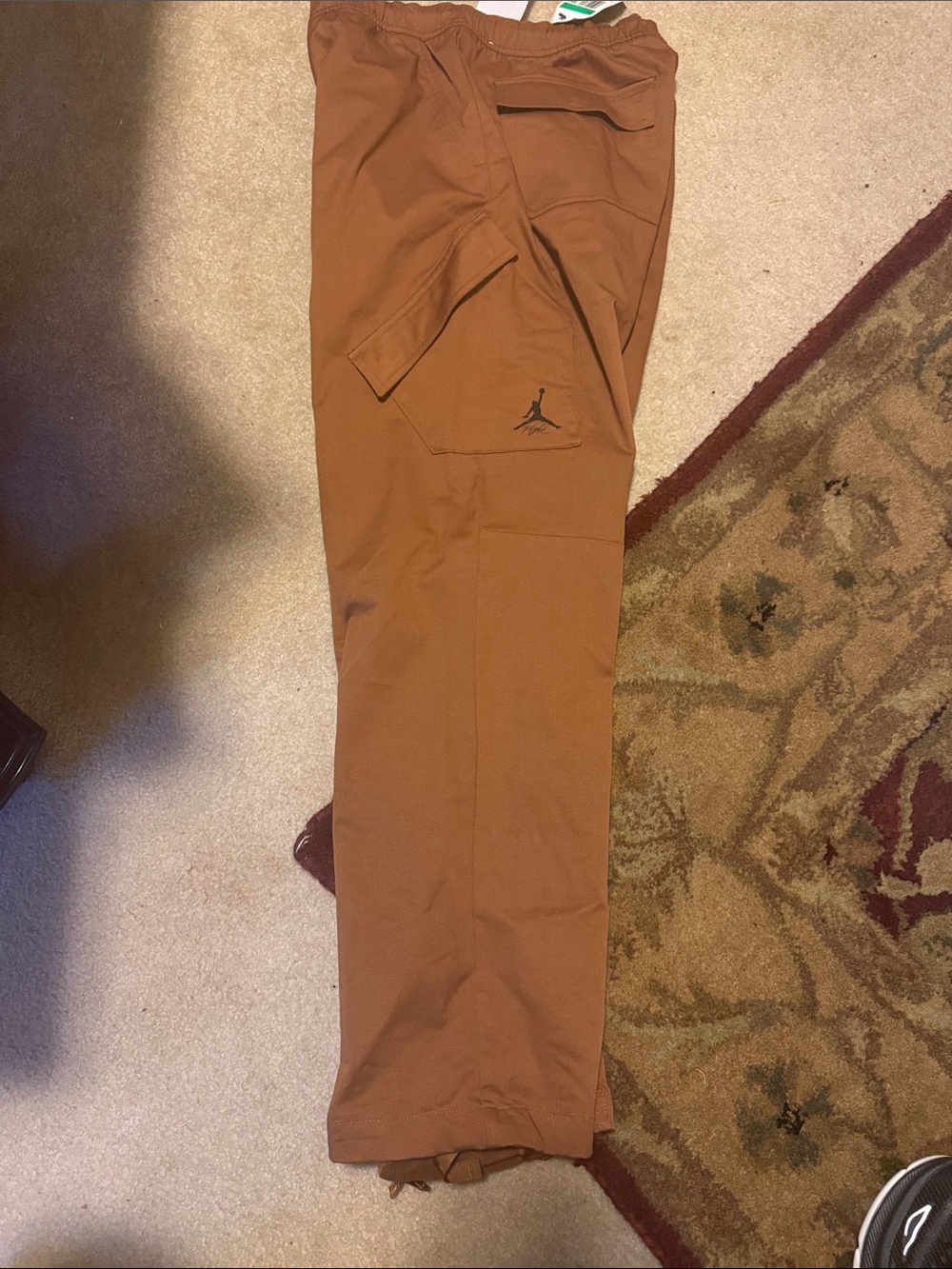 Jordan Men's Rust Brown Cargo Pants with Jumpman Logo